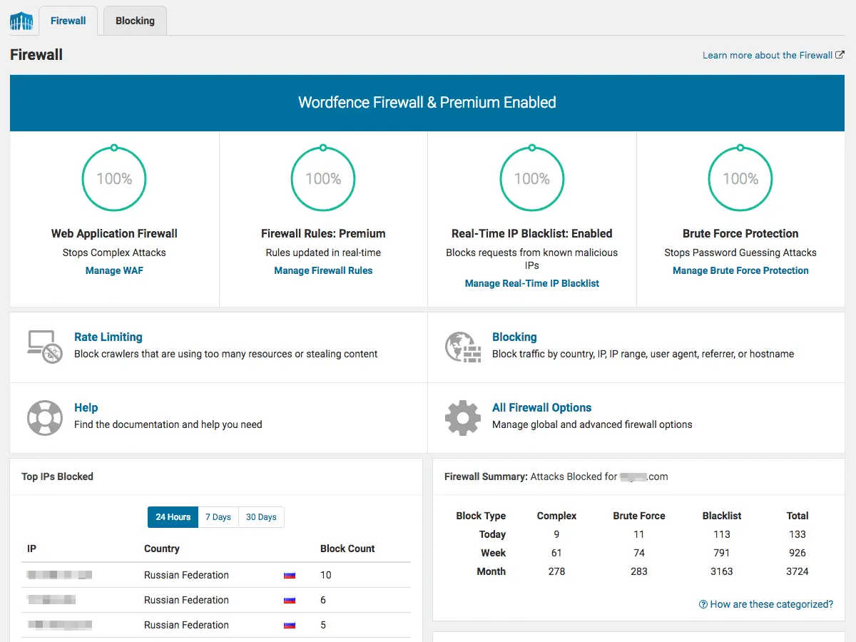 Wordfence malware scan results