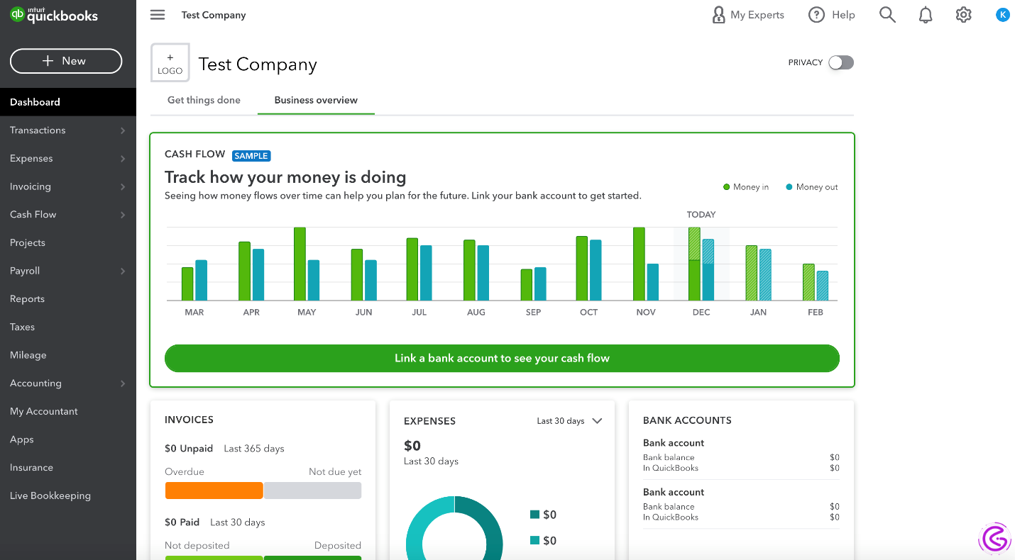QuickBooks Automated Payroll System dashboard showing completed payroll."