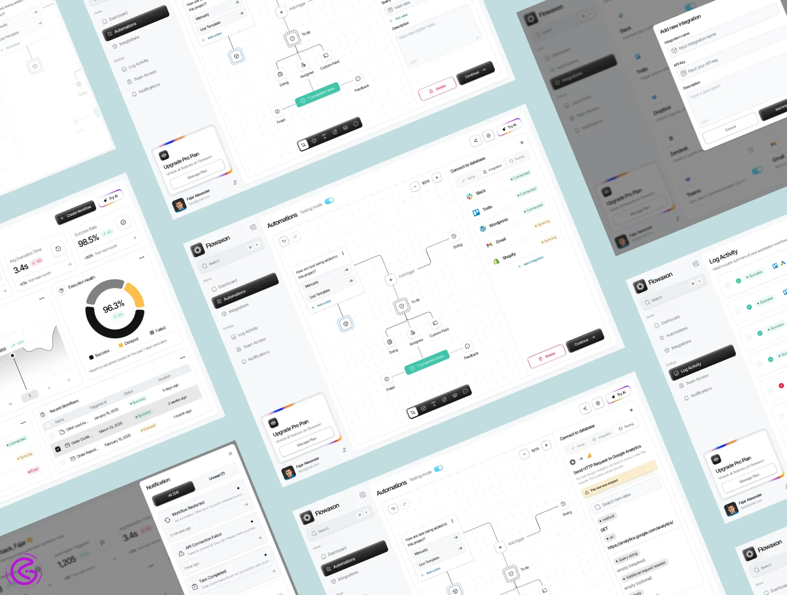 Branded client portal dashboard showing onboarding tasks and workflow overview for new clients